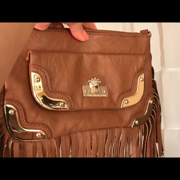 CHRISTIAN AUDIGIER tan leather purse,gold hardware - Picture 2 of 8